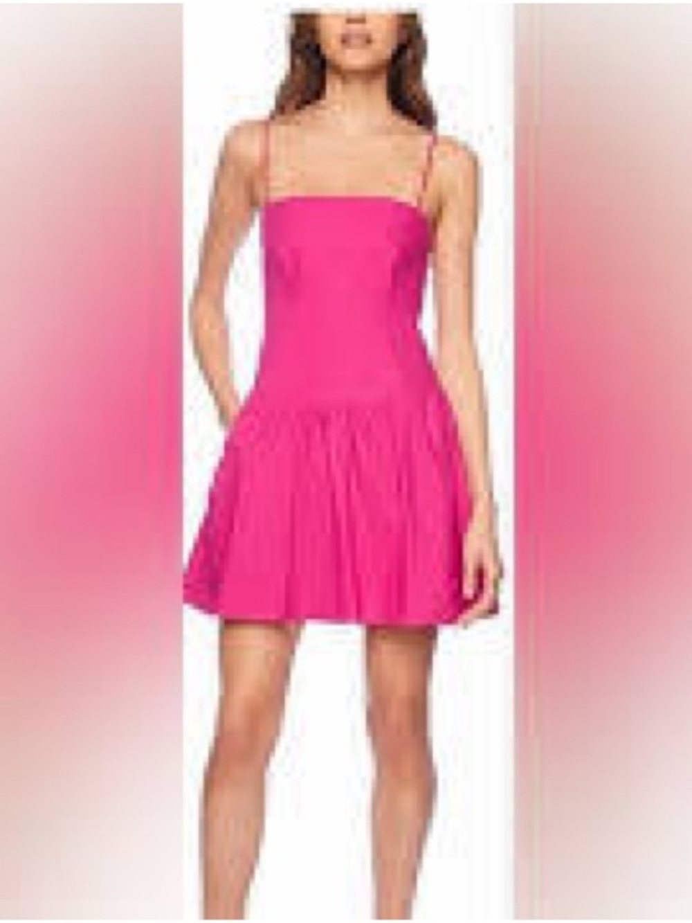 Susana Monaco Fuchsia Spaghetti-Strap Mini Dress